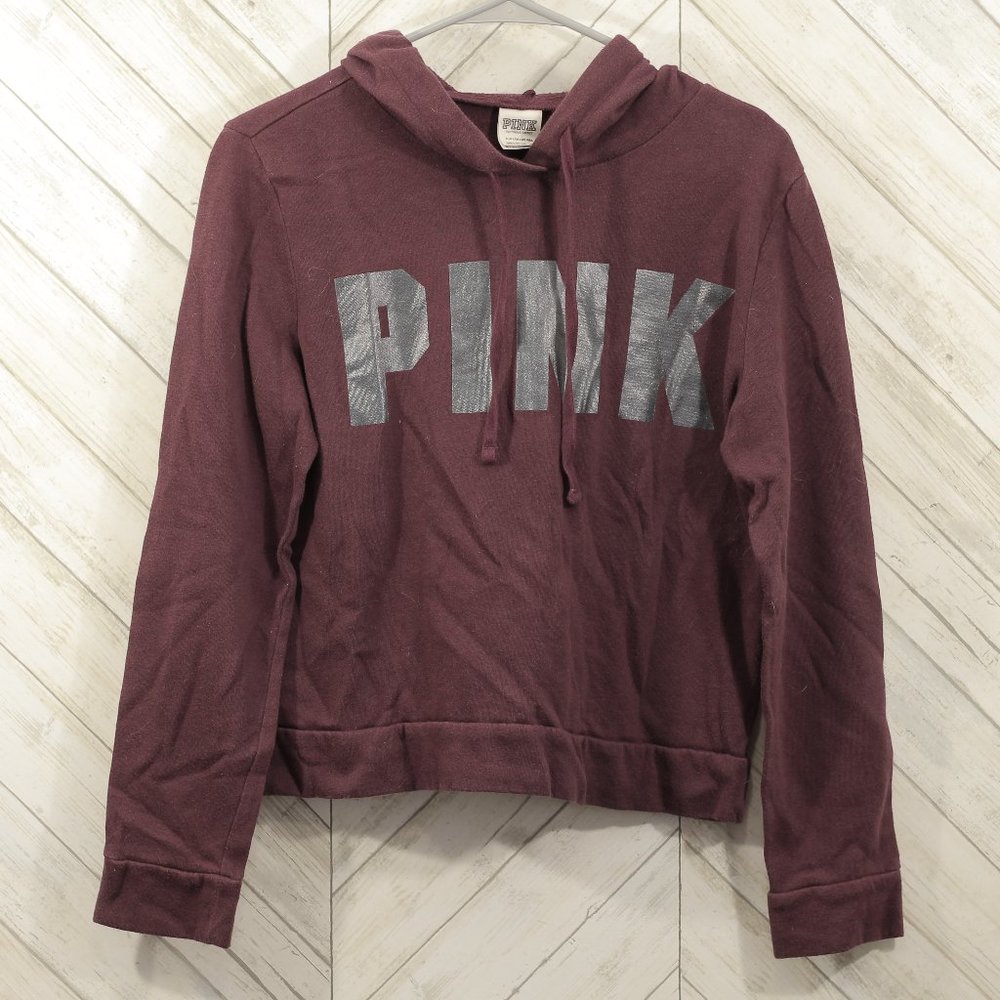PINK brand Maroon pullover hoodie Size S
